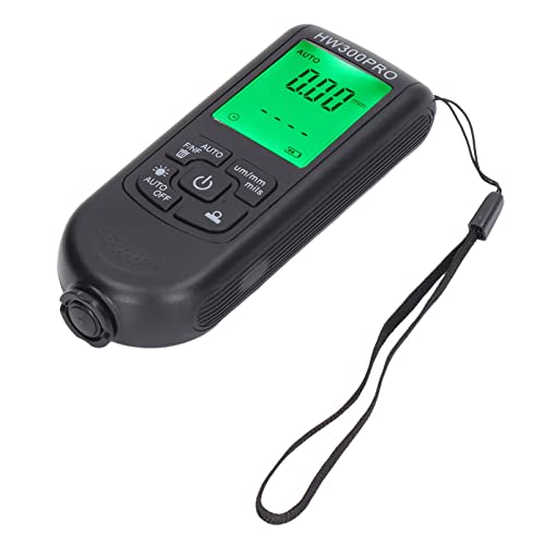 Advanced Digital Coating Thickness with ABS Build and Portable Rope, Featuring Automatic Shutdown for Precise Paint and Metal Measurement - Ideal for Outdoor Use, White (Black)