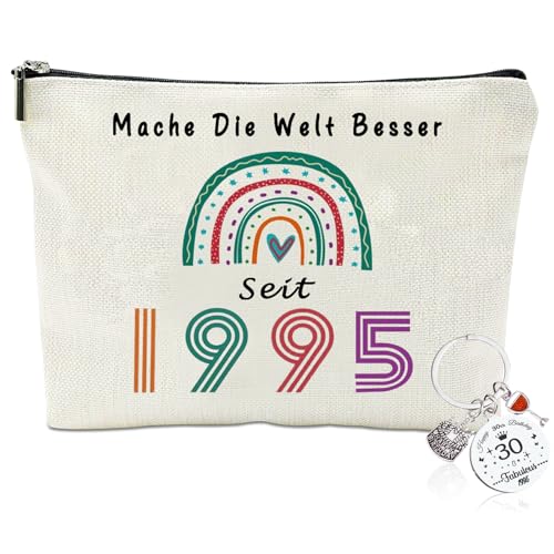 SPHERETRON 30. Geburtstag Frauen Make up Tasche 30 Geburtstags Fraue 30 Frauen Geschenke Zum Geburtstags für Leinen Kosmetiktaschen Reise Kosmetik Organize Geburtstagsgeschenke