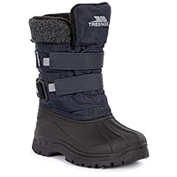 Trespass Strachan II Boys Waterproof Snow Boots Insulated in Black & Navy