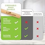 Greenable ® Nano Zahnbürste aus Bambus [4er Set] – 20.000 Extra weiche Borsten – 100% BPA-frei - Bamboo Toothbrush - Vegane & umweltfreundliche Bambus Zahnbürste (Weiß)