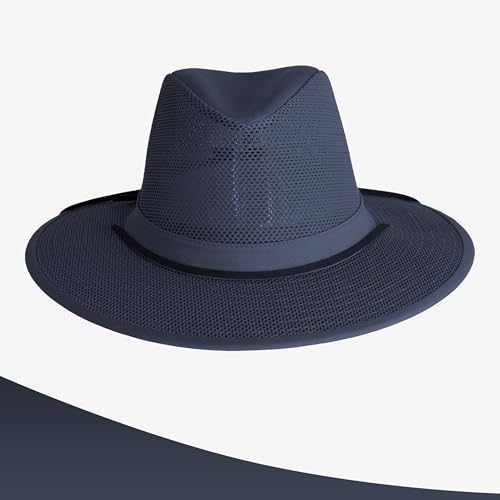 Image of Henschel Hats Original Aussie Breezer - Wide-Brim Sun Hat for Men with Adjustable Chin Cord | Perfect Men's Summer Hat