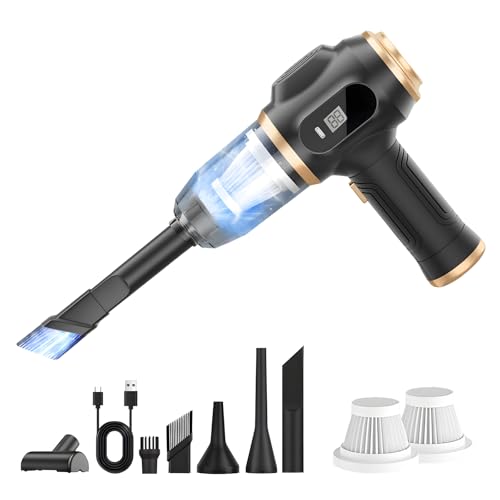 AGWIM Handheld Car Vacuum Cleaner, Portable Mini Dust Blower, 2 in 1 Blowing and Suction, 19000PA High Suction Air Duster for Home