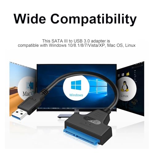 Cable adaptador SATA a USB 3.0 para disco duro 2.5 pulg. miniatura 6