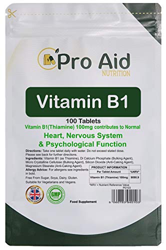 ProAid Vitamin B1 Thiamine 100mg Tablets 100 Pack
