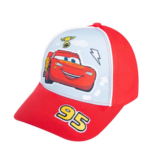 Disney Cars Lightning McQueen Toddler Baseball Hat Kids Breathable Cotton Adjustable Cap Sun Hat for Boys Ages 25 Red Blue