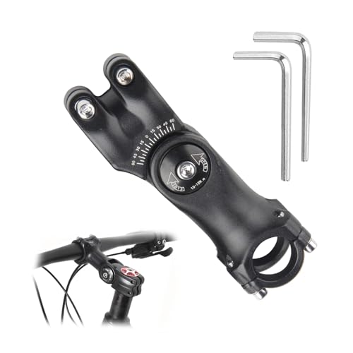 aghoer Vástago de Manillar de Bicicleta 31,8mm, 165mm Potencia MTB Ajustable, 0~120° Potencia Bicicleta Carretera, para MTB, Bicicleta de Carreras