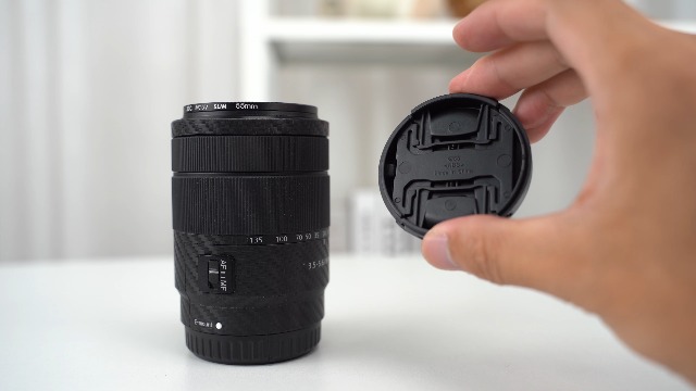 JJC 55mm Lens Cap Front Camera Lens Cover with Lens Cap Keeper for