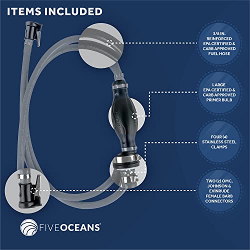 image for Five Oceans FO4281 Marine Boat Fuel Line, OMC/Johnson/Evinrude Outboar