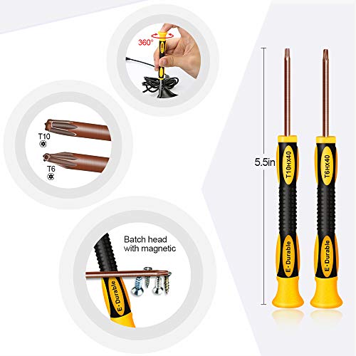 E.Durable Nintendo Screwdriver Set 18 in 1 Professional Full Tri wing Security Screwdrivers Gamebit Repair Tool Kit for Nintendo Switch JoyCon New 3DS/Wii/NES/SNES/DS Lite/GBA/Gamecube
