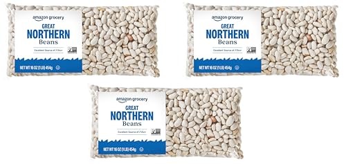 Amazon Grocery, Great Northern Beans, 16 Oz (Previously Amazon Fresh, Packaging May Vary) (Pack of 3)