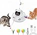 3-in-1 Cat Laser Toy & Interactive Automatic Motion-Activated Kitten Toy – 6 Holes Whack-A-Mole Feather & Moving Ambush Fun – USB Rechargeable, Apply To – Indoor Exercise for Cats of All Breeds