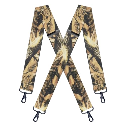 Kricjyh KR20210645 Mens Suspenders Heavy Duty Swivel Hooks Hunting Work Braces Camo Suspenders thumb #6