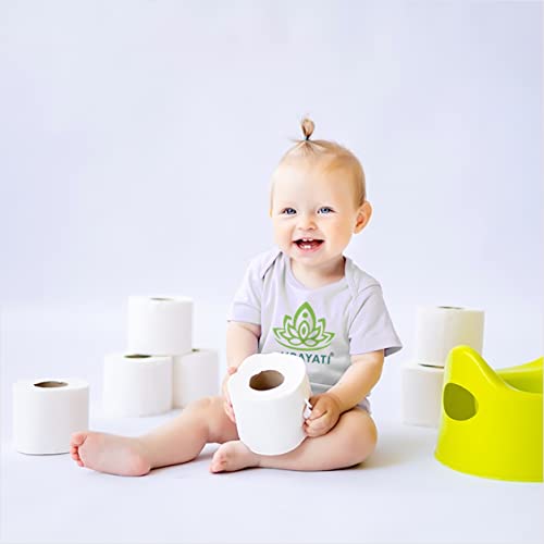 Image of Shrayati Toilet Paper Roll, 2 Ply, Pack of 6 | 1350 Pulls | 225 Pulls x 6 Rolls | Biodegradable Toilet Paper, Non-Clogging Super Absorbent Toilet Roll, Ultra Soft