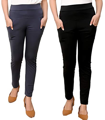 Image of FNOCKS Girls Casual WEAR Cotton Formal Pant /Jegging /Tights (Combo of 2)