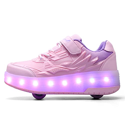 Chaussures à roulettes Garçons Filles Respirant Patins à roulettes pour Unisexe Enfants Retractable Basket Cadeaux créatifs de Vacances pour Enfants...
