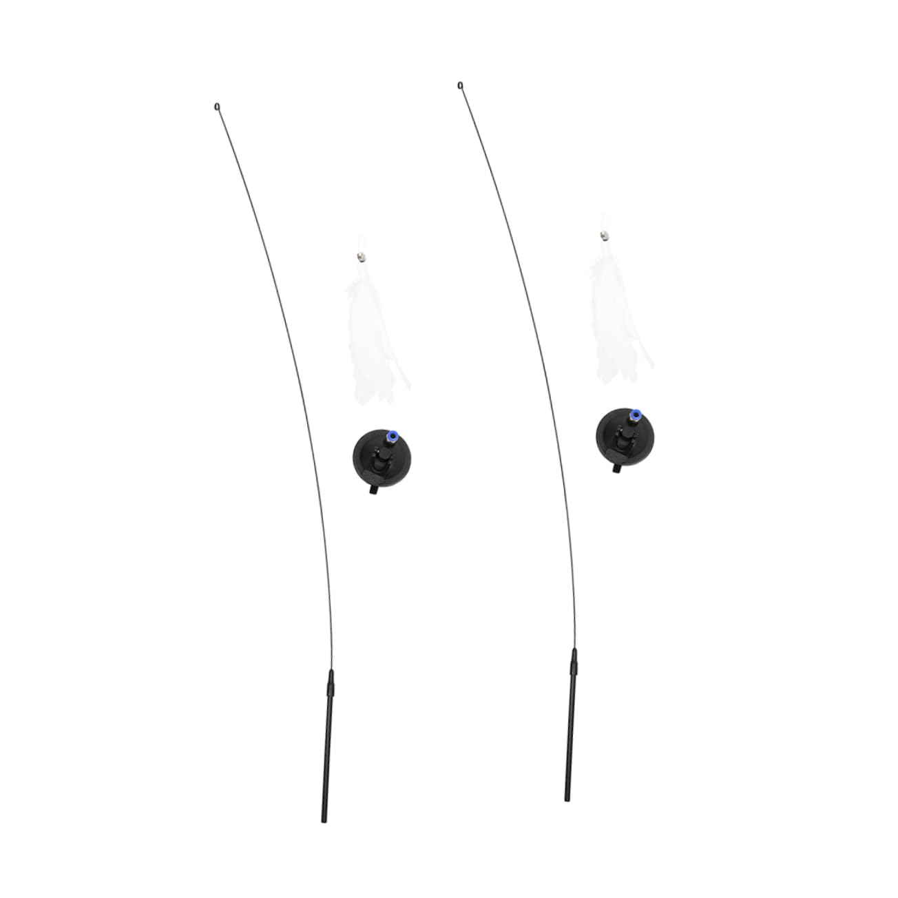 Milisten 4ensembles Jouet Interactif pour Chat avec Ventouse Et Plumes De à Attraper pour Intérieur Félins