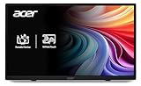 Acer Portable Monitor | 15.6' FHD IPS Touch | Adaptive-Sync Support (FreeSync Compatible) | Slim Design | External Monitor for Laptop PC/Mac | 2 x USB 3.1 Type-C Port & Mini HDMI | PM161QT bmiuuux