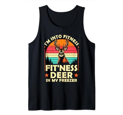 Funny Hunter Dad I'm Into Fitness Deer Freezer Hunting Débardeur