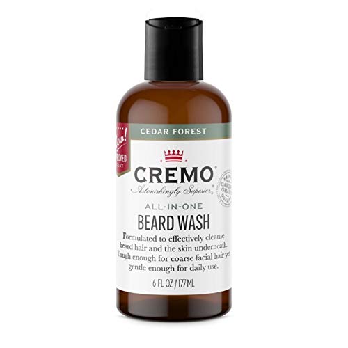 Cremo Cedar Forest Blend Beard and Face Wash, Specifically Designed To Clean Coarse Facial Hair, 6 Fluid Ounce, 1 count
