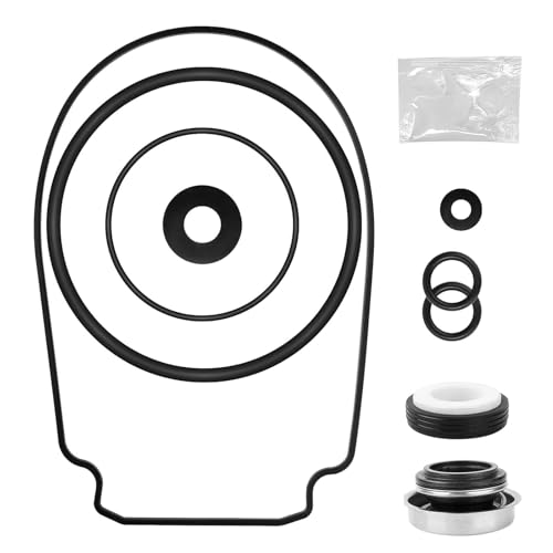 Seal Gasket Repair Kit Replacement for Pentair WhisperFlo IntelliFlo Pool Pump Include Impeller Gasket Drain Plug O Rings Lid O Ring Diffuser O Ring PS-1000 Shaft Seal for Built 2-1-2008 OR Later