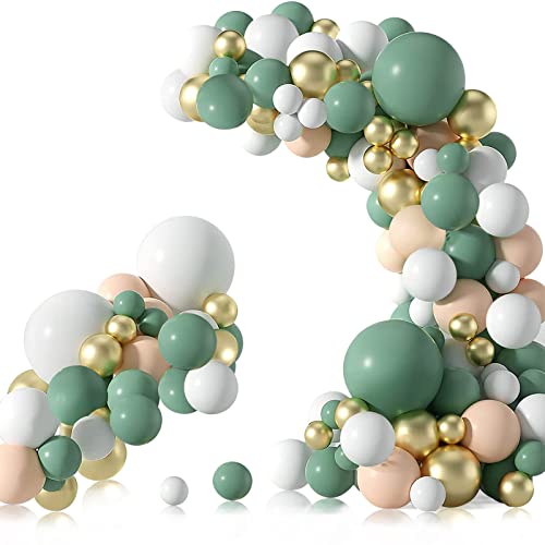 Ballon Girlande Grün,Luftballon Girlande,Luftballons Geburtstag,Ballongirlande,Geburtstagsdeko Grün,Luftballons Hochzeit,130 Stück Latex Ballons Cover
