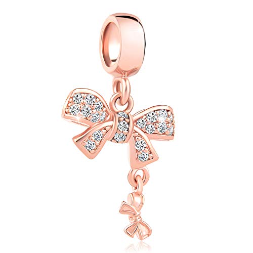 CharmSStory Bow-knot Charm Rose Gold Beads For Charm Bracelets (Bow-knot)