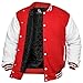 ARCTIC UNIQUE Men's Fashion Varsity Jacket Causal Slim Fit Cotton Letterman Baseball Bomber Jackets (US, Alpha, Medium, Regular, Regular, RED/WHITE)