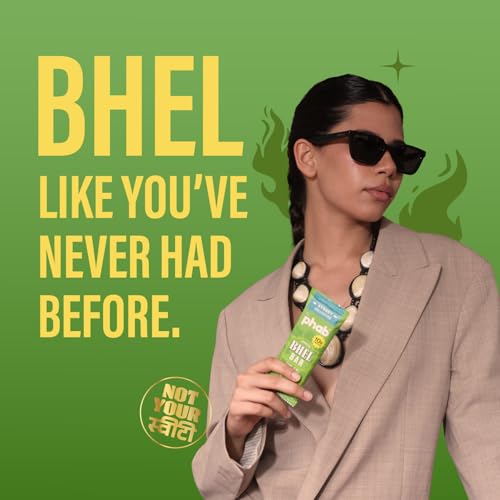 Image of PHAB Protein Bhel Bar - OG Bhel Flavour | Savoury Roasted Snack with Bhel & Chana Chor | 10g Protein, <150 Cal, Gluten-Free, No Palm Oil | (Pack of 6 x 35g)