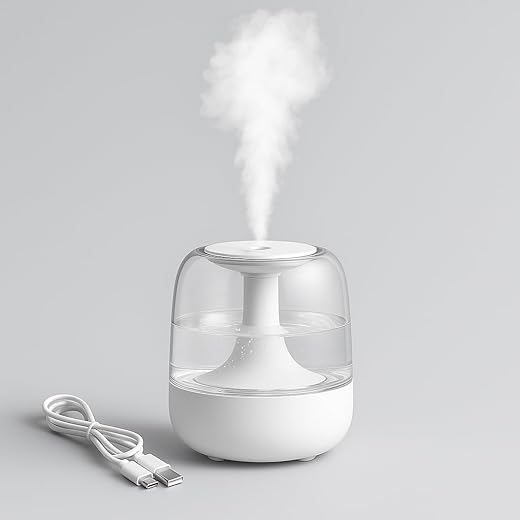 RYM 650ml USB C Rechargeable Cool Mist Humidifier with LED N