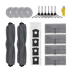 Laimaiou Zubehör Kit für dreame L10s Ultra Gen 2 / L10s Pro Ultra Heat/Mova E30 Ultra Roboter Staubsauger 20 Packungen 2 Hauptbürsten, 4 Filter, 6 Seitenbürsten, 4 Mop Tücher, 4 Staubbeutel