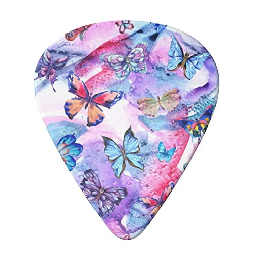 Lot de 6 médiators colorés en forme de papillon pour guitare acoustique, guitare électrique, basse, ukulélé – fins… - Les Beatles, Paul McCartney, John Lennon, RIngo Starr, George Harrison Lot de 6 médiators colorés en forme de papillon pour guitare acoustique, guitare électrique, basse, ukulélé – fins… – Image 4