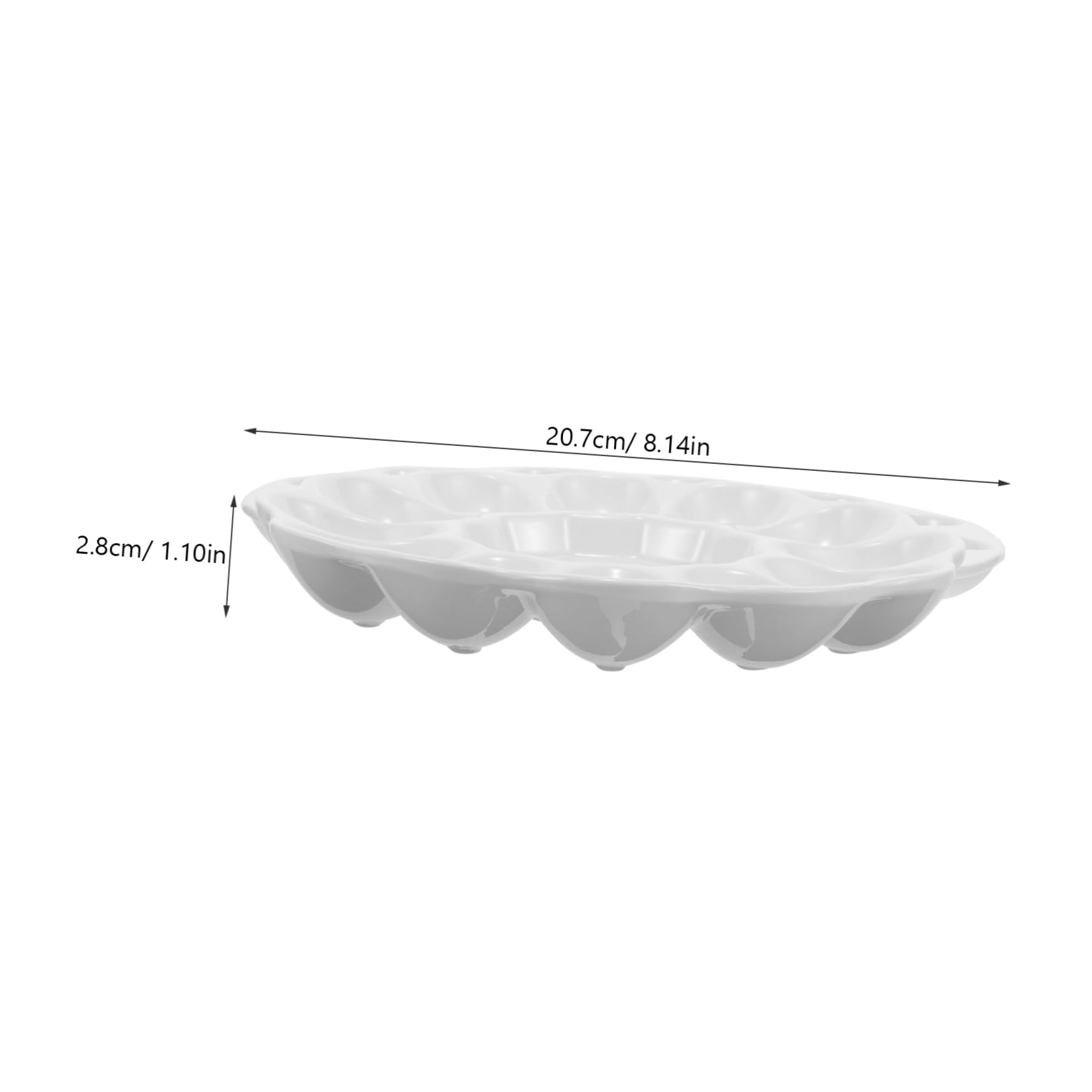 Ciieeo Ceramic Egg Tray for Easter Celebrations Cavity Egg Holder for Deviled Eggs for Family Gatherings Parties and Special Occasions Easy to Clean Non Stick
