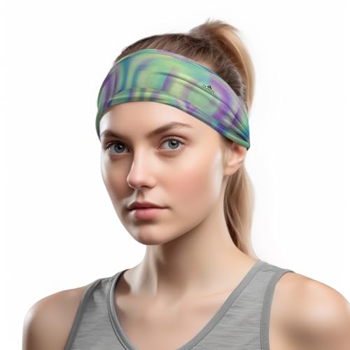Image of Duwoni Sports Headbands for Men, Moisture Wicking Workout Headband, Sweatband Headbands for Running,Cycling,Football,Yoga,Tennis,Hiking,Hairband for Women and Men