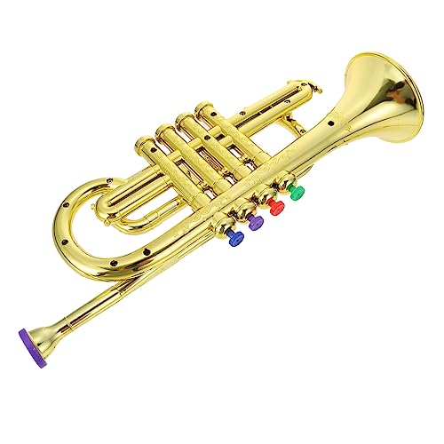 BRIGHTFUFU Four-Tone Trumpet Toy Portable Music Model Abs Plastic for Boys and Girls' Parties Performances