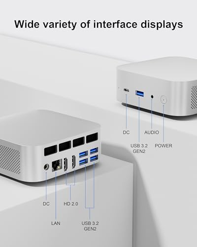 Image of Mini PC Intel Core i3-1215U (6C /8T),(Beats 5500U) 12GB RAM 512GB SSD, Dual M.2 NVMe & SATA, Triple 4K@60Hz, USB-C, WiFi 6 BT5.2, Small Desktop Computer