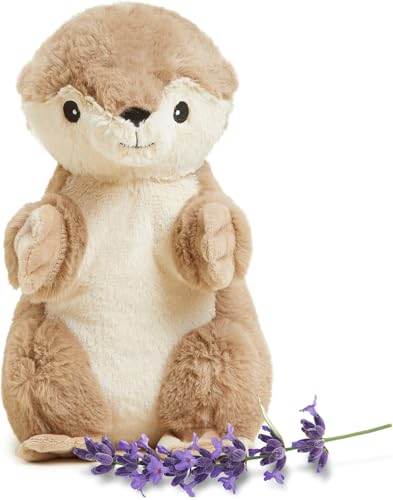 Image of warmies Microwavable & Weighted Stuffed Animals, Otter - Heated Stuffed Animal Plushie for Warmth & Comfort - Cute Soft Plush Toys for Adults & Children (Boys, Girls, Babies & Toddlers)