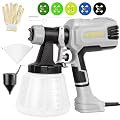 650W Paint Sprayer, High-Powered Handheld Paint Spray Gun, 5 Copper Nozzles &1200ml Container, 3 Spray Patterns, Electric Paint Sprayer Gun for House Painting, Furniture, Cabinets, Garden &DIY