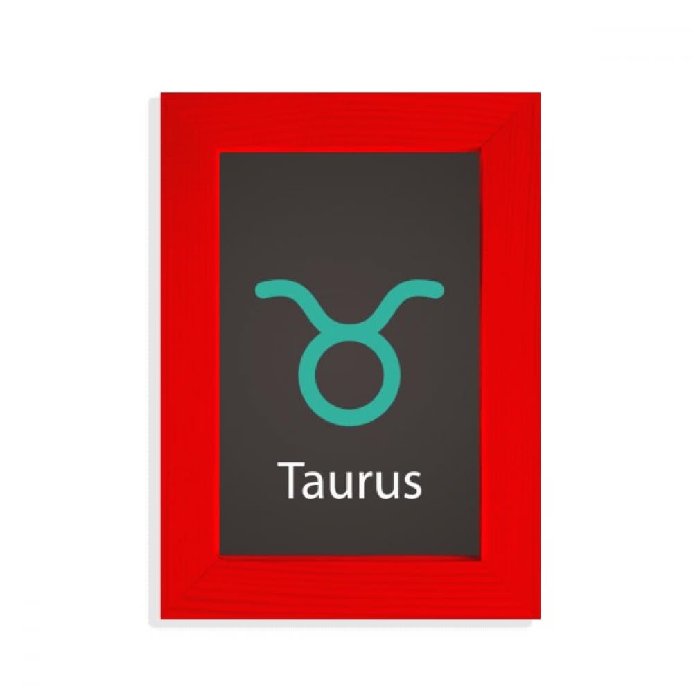 Cadre photo rouge Taureau d'avril et mai pour décoration de style astrologique
