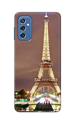 Image of PRINTFIDAA Lovers Famous Place Eiffel Tower in Paris Printed Designer Hard Case for Samsung Galaxy M52 5G Back Cover -(e) RPM1009