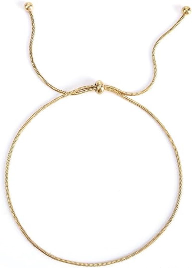 Ladies Ankle Bracelets Adjustable String Gold Plated Flat Anklet Bracelet Stylish Stainless Steel Thin Anklet Chain