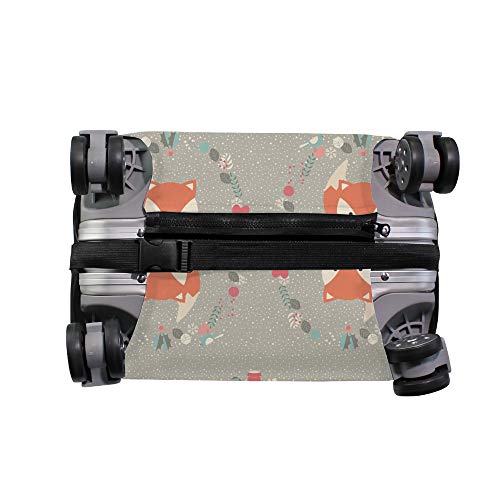 Housse de bagage renard de Noël CHEHONG en polyester élastique lavable