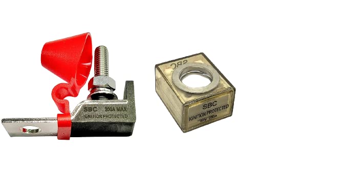 Paquete combinado de fusible de batería de 250 A (MRBF) y bloque de terminales, 58 V CC máximo, IP66, protección contra encendido (paquete de 1) disponible en Yaxa El Salvador