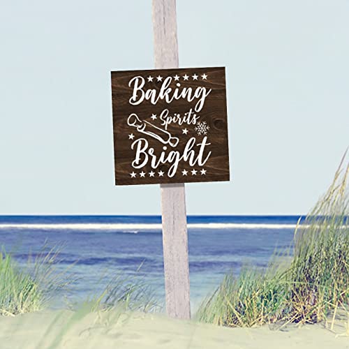 Plaque Let It Snow panneau bois deco pour embellir un mur vide entree