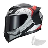 JQF Gear Full Face Motorcycle Helmet WS-607 DOT Approved Motorbike Racing Street Bike...