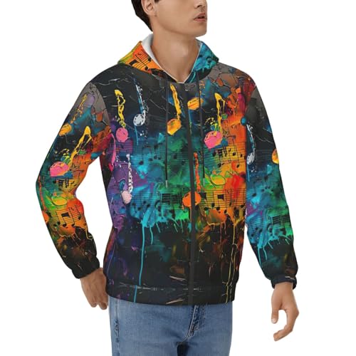 Sweat à capuche homme XXL noir pour look décontracté et passionné de musique