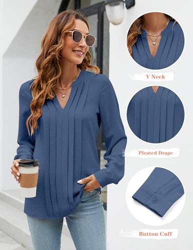 Image of Blooming Jelly Women's Long Sleeve Blouses Dressy Casual Business Work Tops
