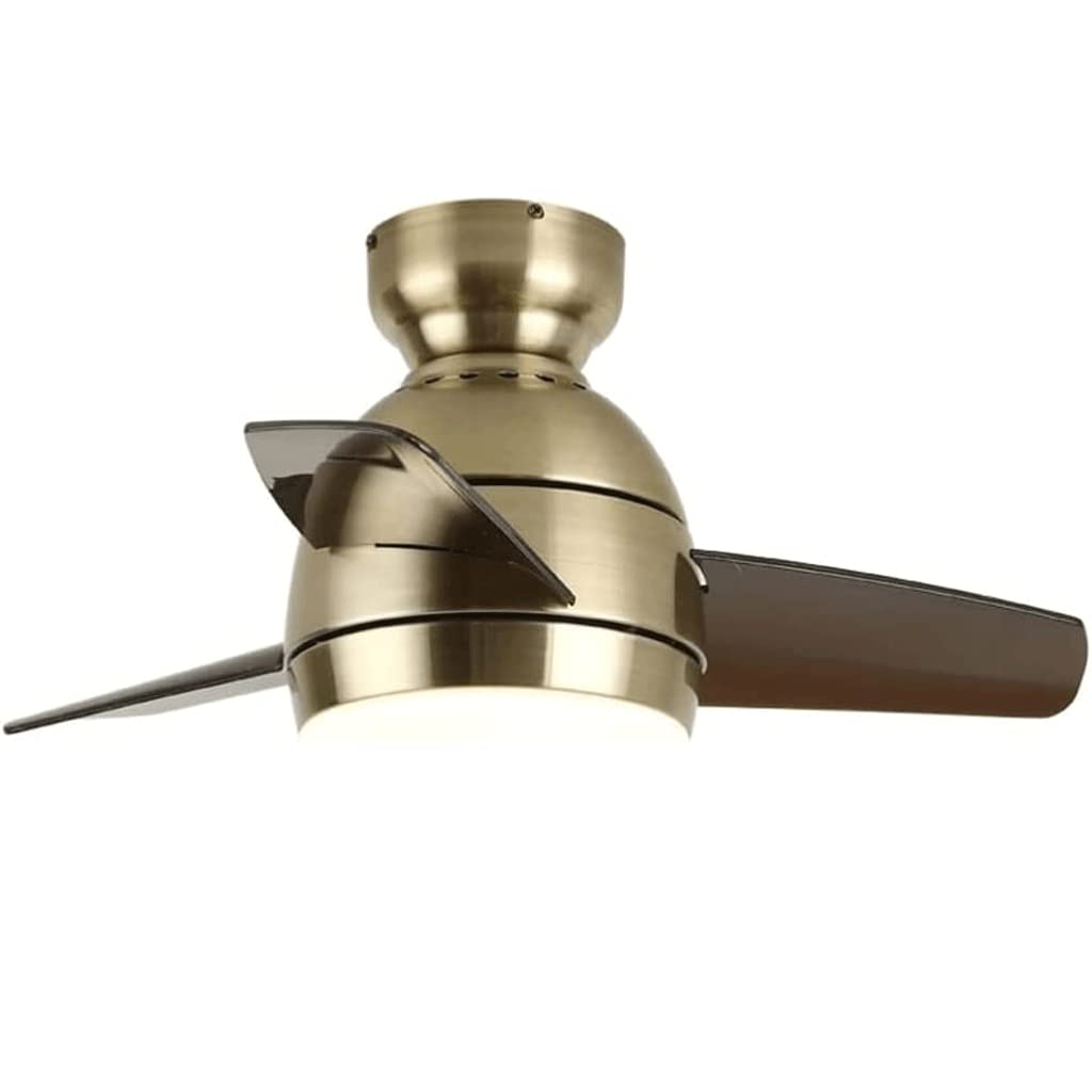 Plafonnier ventilateur en bronze moderne avec température de couleur réglable pour salon