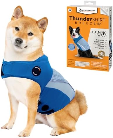ThunderShirt Breeze for Dogs, Medium, Sky Blue, Extra Breathable ...