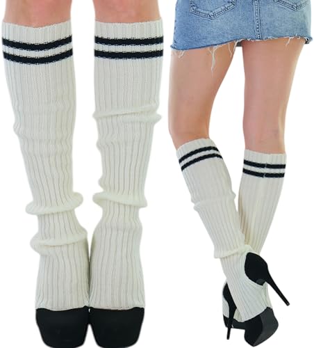 Image of ToBeInStyle Women's Ribbed Acrylic Footless Leg Warmers