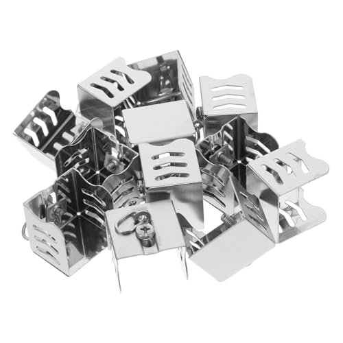 ABOOFAN 12 Pack Stainless Steel Curtain Track End Caps Easy Install for Flexible Bendable Ceiling Wall Mount Track Rails